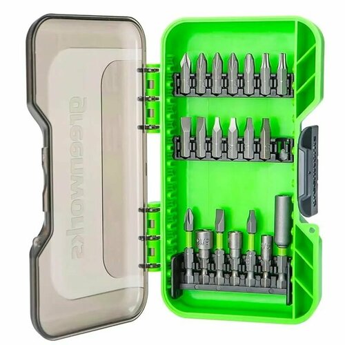 Набор бит 20 предметов кейс GREENWORKS 1500₽