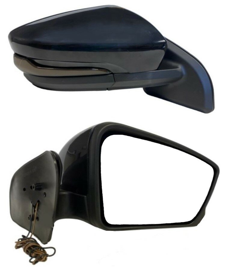 фото Зеркало боковое Лада Ларгус, Рено Логан, Дастер, Сандеро, Ниссан Террано комплект в корпусе Lada Granta ВАЗ 2191 с электроприводом, обогревом и тонированным бегущим повторителем поворотов.