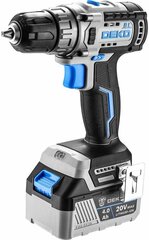 Дрель-шуруповерт аккумуляторная Deko Loner 20V ONE +, 20В, 1x4.0Ач (085-1004)