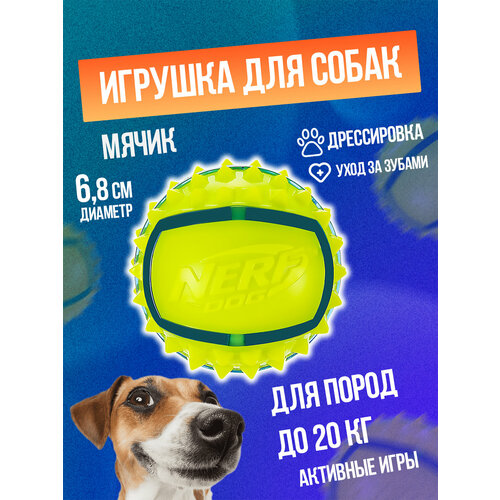 Игрушка для собак мяч Nerf Dog для укрепления десен Д6,8 см