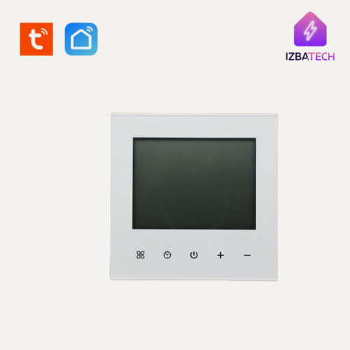 Изображение товара Умный терморегулятор для водяного тёплого пола, сенсорный WIFI термостат на 3А с ЖК экраном, белый