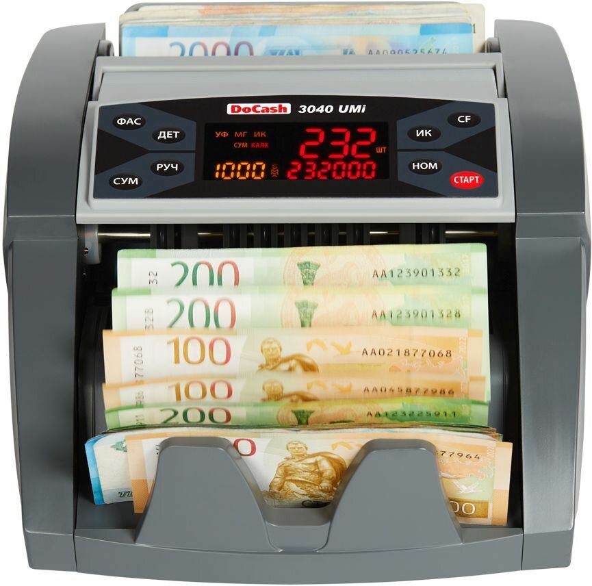 фото Счетчик банкнот DoCash 3040 Umi рубли