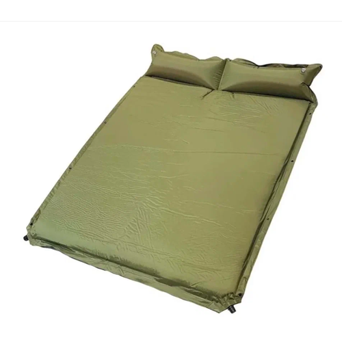 Матрас самостоятельно надувающийся кемпинговый 182х134х5см цвет темно-зеленый