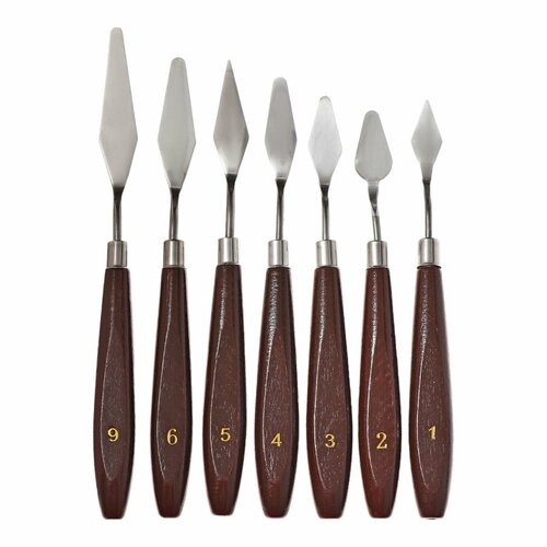 Набор мастихинов для художника 7 предметов 1234569 1118₽