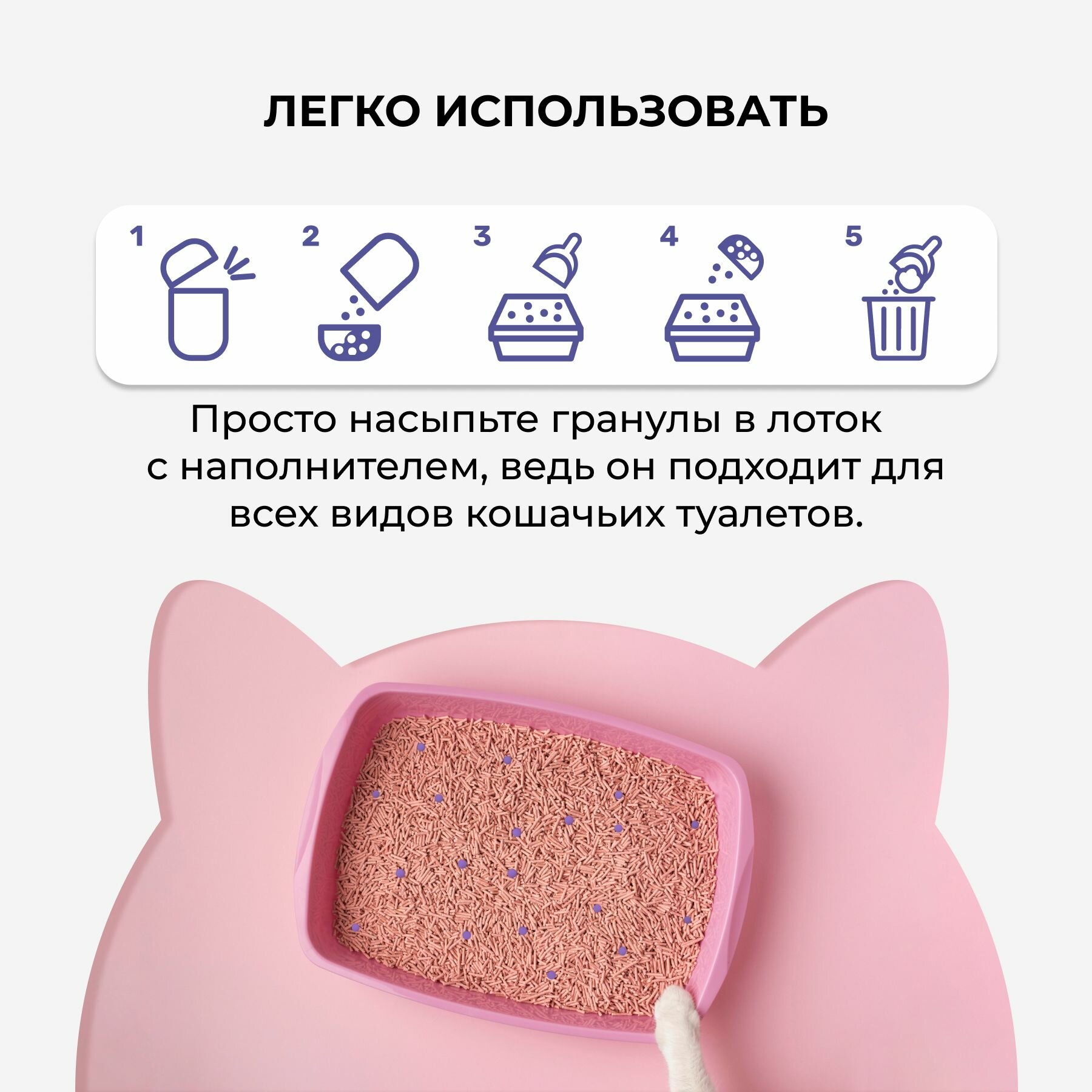 Pet-it дезодорант для кошачьего туалета с ароматом лаванды (450 г.) - фото №7