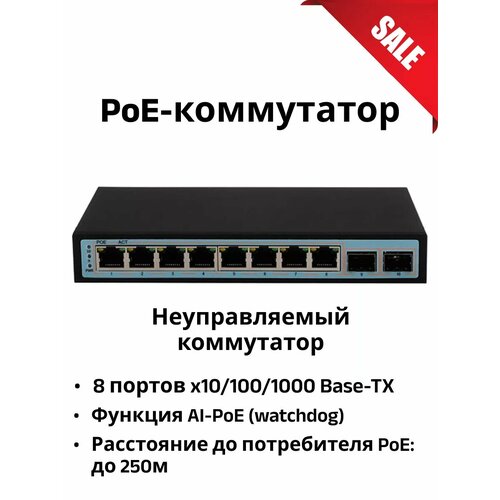 PoE-коммутатор 8 портов 7905₽