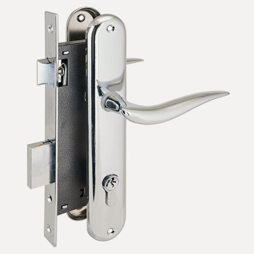 Изображение товара Замок врезной с ручками аллюр 0205, хром