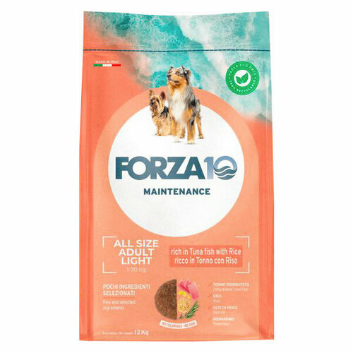 Forza10 Maintenance Light корм для собак, склонных к полноте, тунец и рис 12 кг