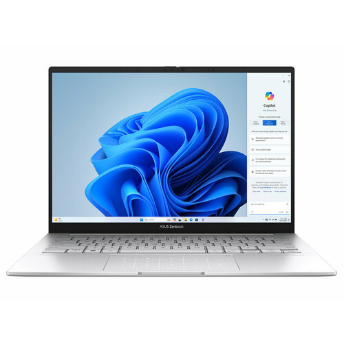 Ноутбук ASUS Zenbook 14 OLED UX3405MA-QD488W 90NB11R2-M00SS0 140 Core Ultra 7 155H Arc Graphics 16ГБ SSD 1TБ MS Windows 11 Home Серебристый 12770000₽