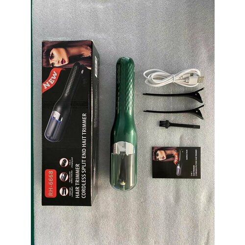 Многофункциональный измельчитель для волос с зеленой кожаной сумкой 122100₽