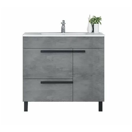 Тумба с раковиной PARLY Spa Gill 70 напольная, цеметно-серый