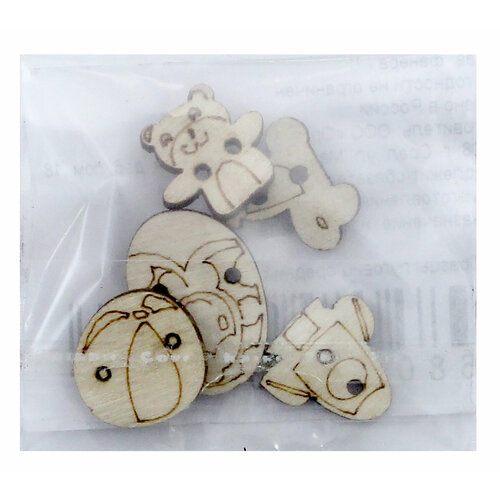 Образцы пуговиц средний комплект 5 штук П-2 284₽