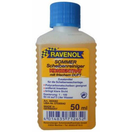 Концентрат жидкости для стеклоомывателя RAVENOL 07030042, 0.05 л
