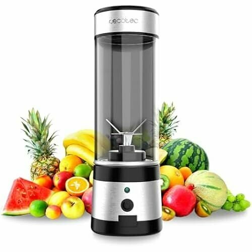 Портативный блендер для смузи Cecotec WanderlustMix USB 126 Вт компактный чашка 400 мл 4 лезвия с черным титановым покрытием автономия на 15 использований 1118800₽