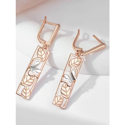 Комплект бижутерии XINQUAN jewelry: серьги, циркон, золотистый