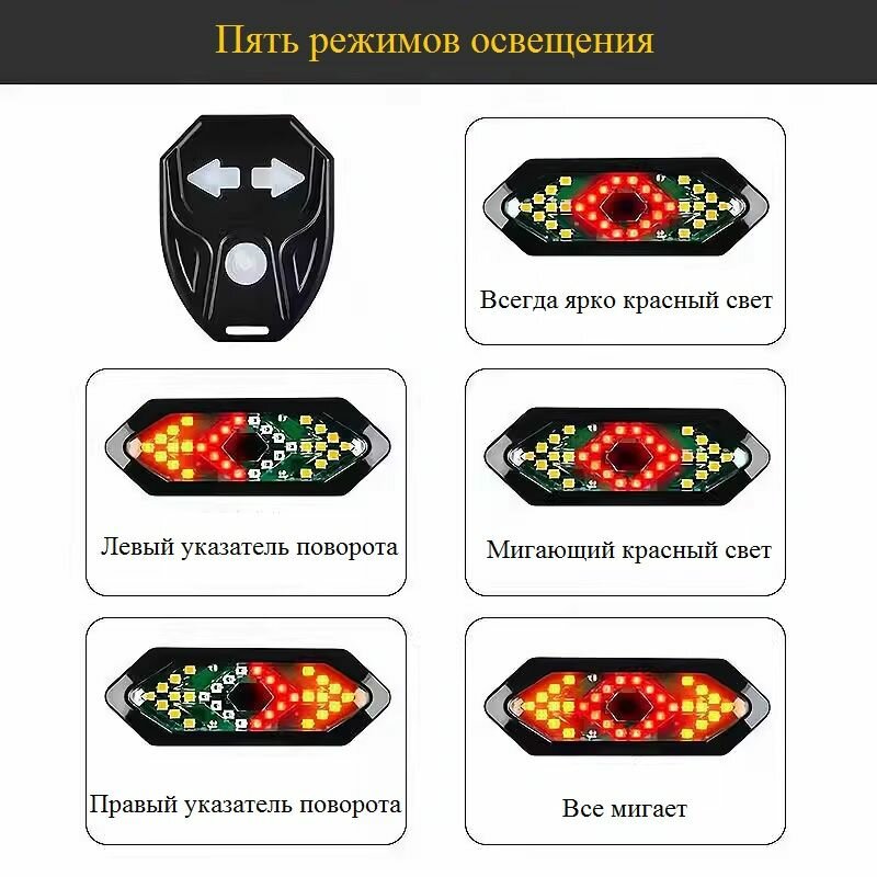 Задний фонарь для велосипеда с дистанционным управлением — фото 1