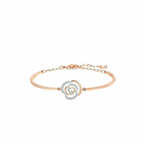 Жесткий браслет SWAROVSKI кристаллы Swarovski белыйзолотистый 4949₽