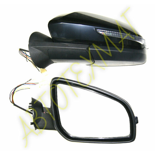 Зеркало боковое Лада Ларгус, Рено Логан, Дастер, Сандеро, комплект в стиле Lada Vesta 2181, Largus FL с обогревом и повторителем поворотов.