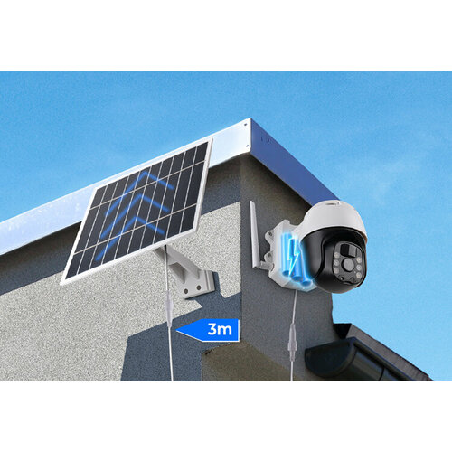 Умная поворотная 4G-камера для дома с солнечной панелью и встроенным аккумулятором 6990₽