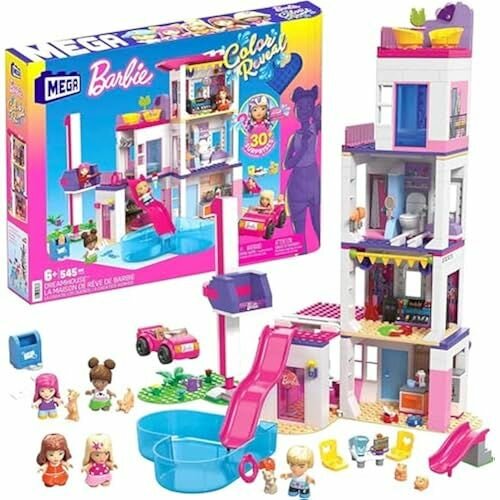 Mega HHM01 Barbie Color Reveal Dream Villa Playset 25 5 6 5