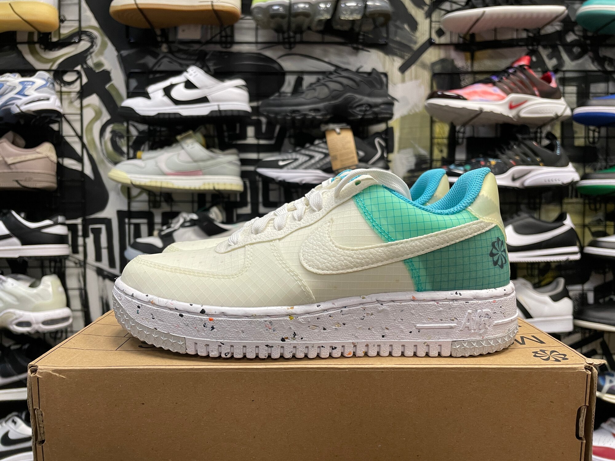 Кроссовки NIKE Air Force 1 Crater M2Z2, размер 37.5 EU |23.5 | 6.5 US, белый