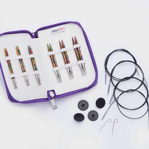 20662 Набор съемных укороченых спиц 10 см 6 пар Symfonie Wood KnitPro 6543₽