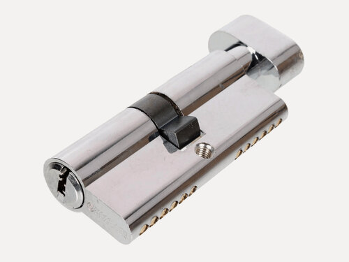 Изображение товара Цилиндровый механизм FUARO (200 ZM/70) 2000ZMKnob70(30+10+30) CP хром 5Key с вертушкой (40357)