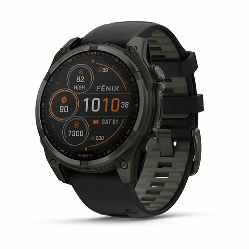 Часы Garmin fenix 8 - 47 mm Solar Sapphire GraphitCarbongrau Titan DLCтитановый угольно-серый DLC с черным ремешком 010-02906-11 148000₽