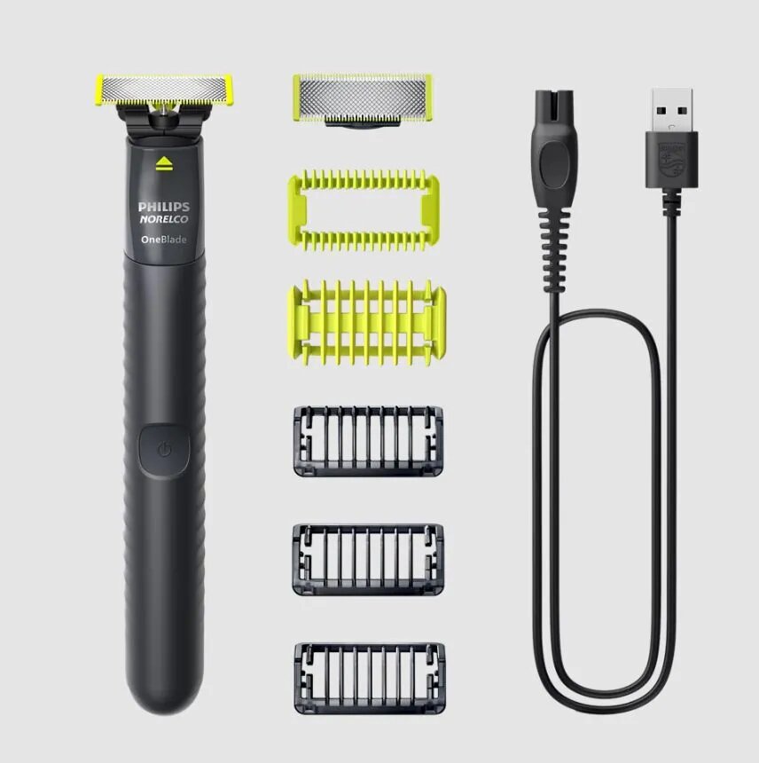 Триммер Philips OneBlade QP1624/10 - Триммер для бороды / усов / тела — фото 1