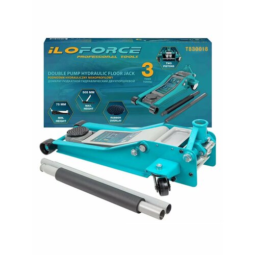 Автомобильный домкрат подкатной 3т 75-505мм 14587₽