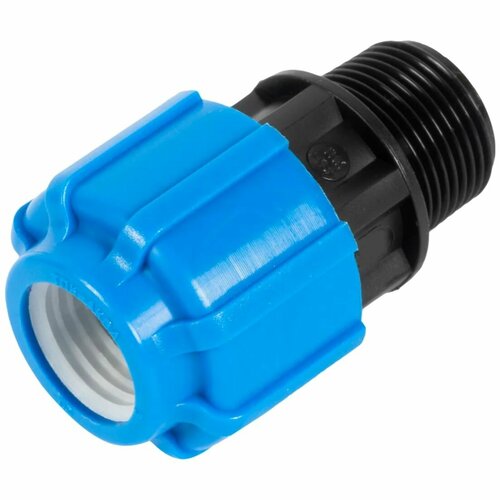 Муфта ПНД компрессионная переходная Политэк тпк-аква 1/2 х 20 мм (50030020) с наружной резьбой