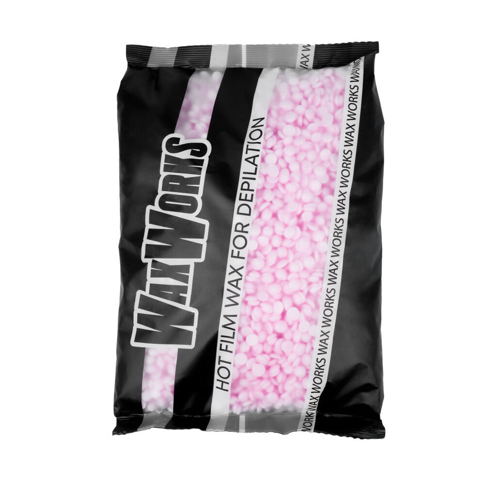 Воск для депиляции плёночный WaxWorks Pink, 900 гр