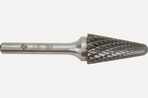 Изображение товара Борфреза по металлу тип L 16 коническая с закругленным концом резолюкс ВК8