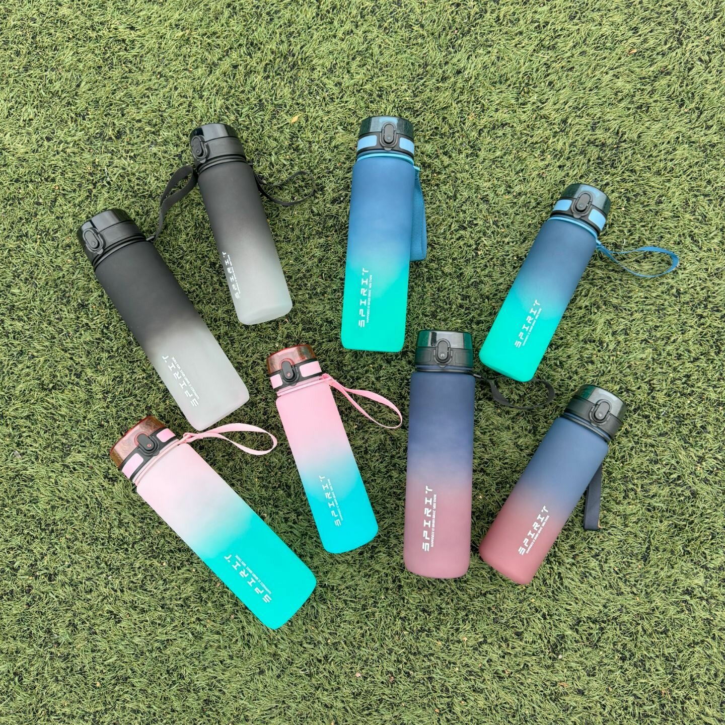 Спортивная бутылка для воды зелёного цвета, 650 мл, пластик/поликарбонат — фото 1