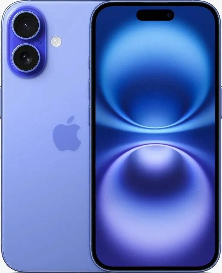 Смартфон Apple iPhone 16 Plus 512ГБ, nano SIM + eSIM, Ultramarine (Ультрамарин) РСТ год гарантии