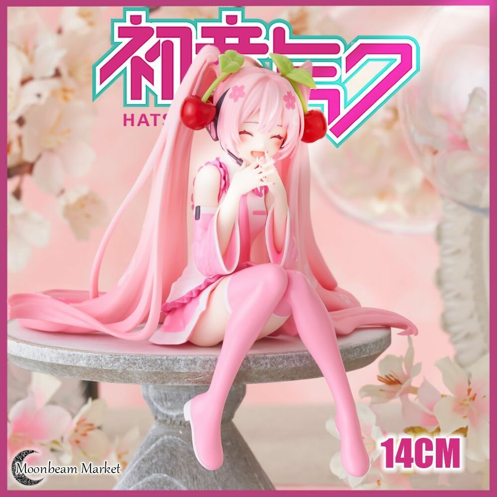 Фигурка Хатсуне Мику / Miku Hatsune розовая сакура 14CM