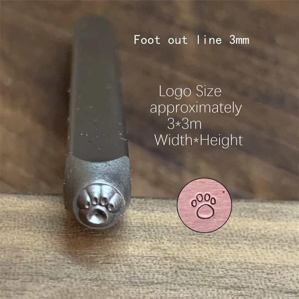 RCIDOS Footprint stamp штамп для тиснения 3 мм Foot out line 3mm