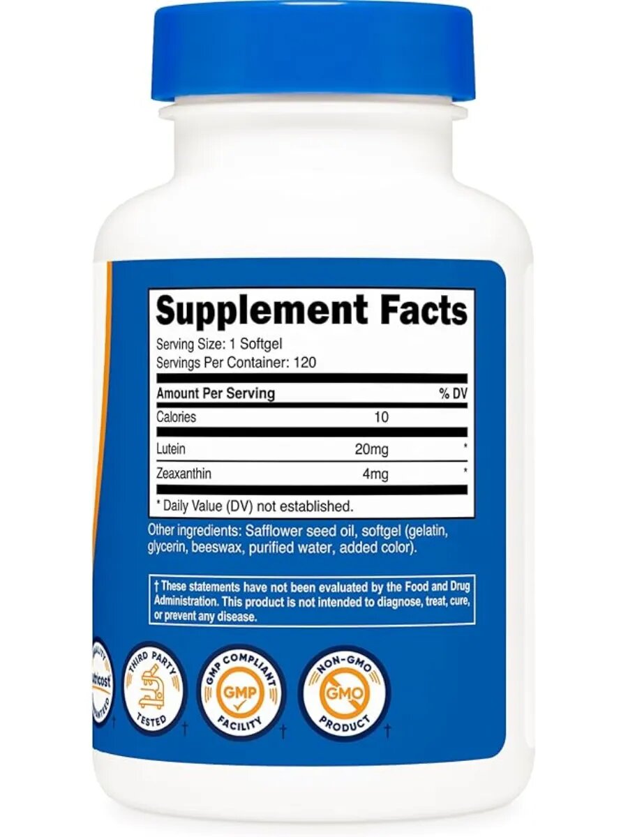 Картинки Зеаксантин и лютеин (Zeaxanthin with Lutein), 120 капсул