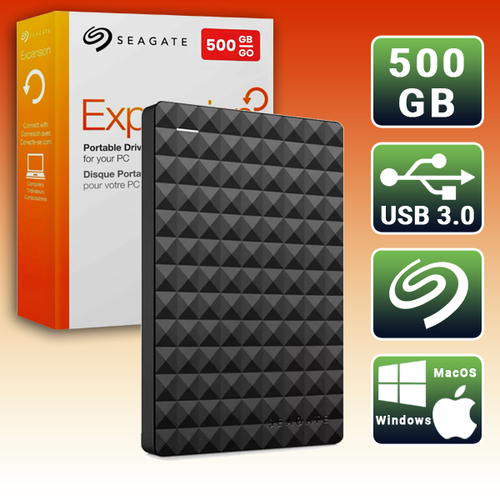 фото Внешний жесткий диск seagate expansion 500gb, 2.5", usb 3.0, черный
