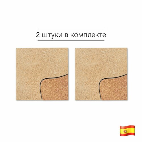 фото Декор керамический vega deco angulo 10х10 см (комплект 2 штуки) exagres
