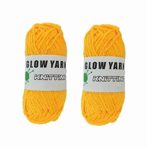 2 рулона светящейся пряжи для вязания крючком своими руками, сумка игрушек, 55 ярдов/рулон, светящаяся полиэфирная нить