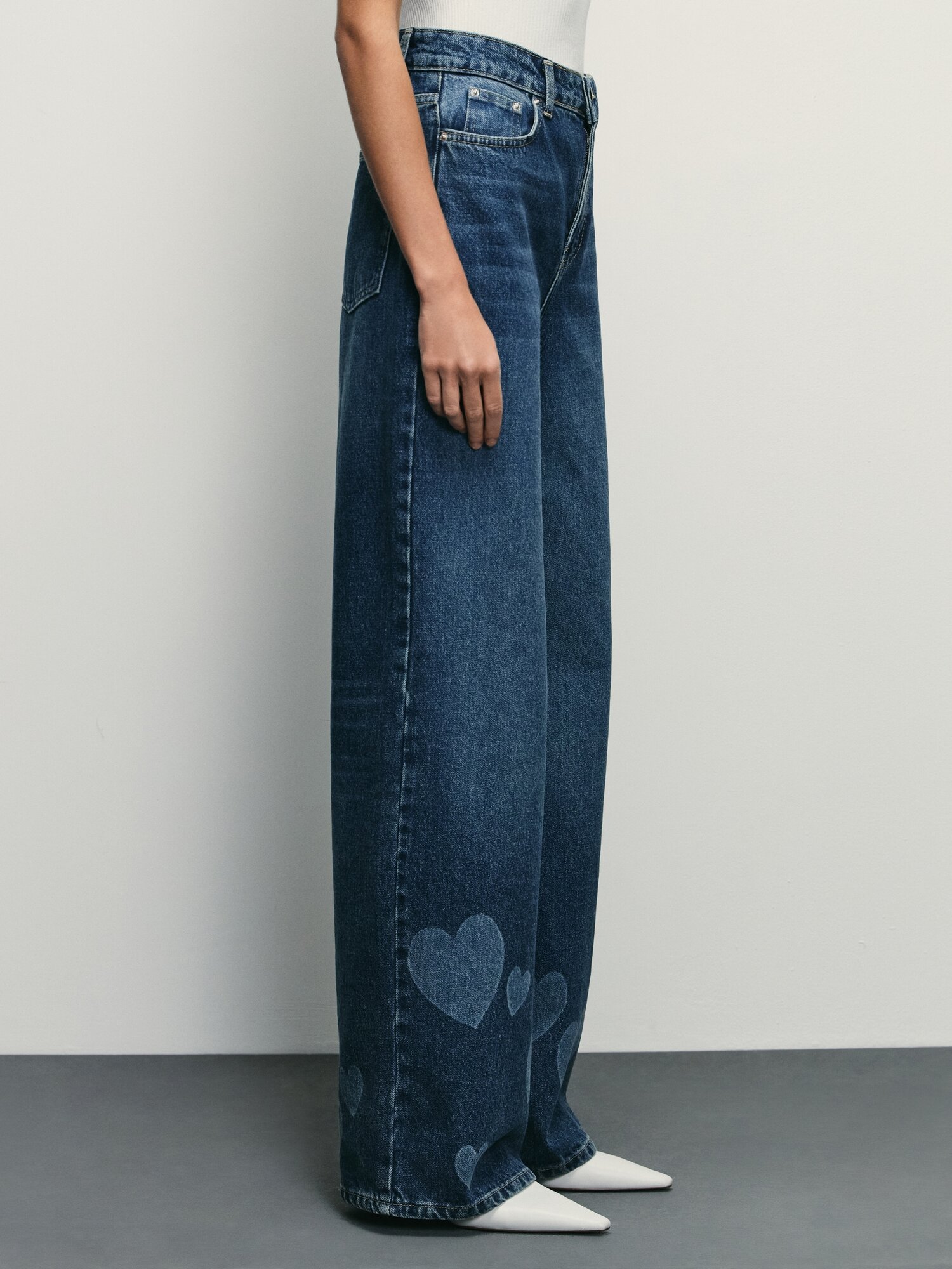 Джинсы широкие Zarina wide leg, размер 2XL (RU 52)/170, синий — фото 1