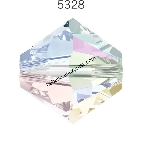 Сваровски 5328 Crystal 001 AB биконические бусины