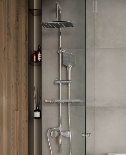 Изображение товара Душевая система ванны и душа VODA VST111 со смесителем, тропический душ