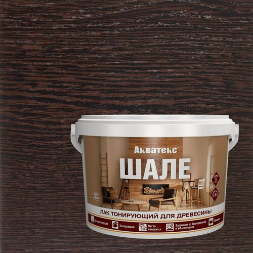 Изображение товара Лак тонирующий для древесины Акватекс Шале (2,5кг) венге