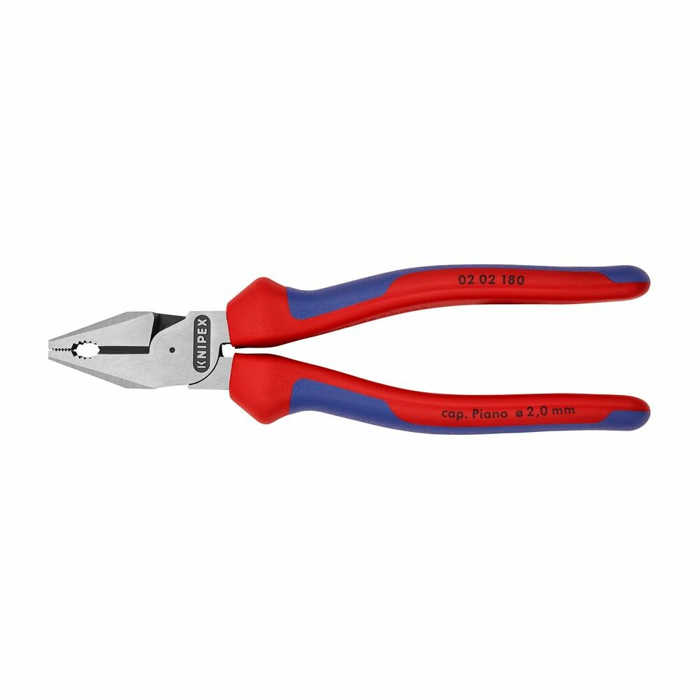 Пассатижи/плоскогубцы KNIPEX комбинированные особой мощности, 180 мм, фосфатированные, 2-комп ручки KN-0202180 — фото 1