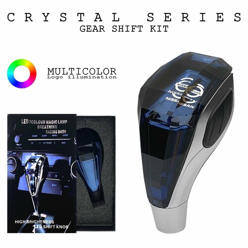Ручка КПП хрусталь с логотипом для Nissan и RGB подсветкой 7 разных цветов 2624₽