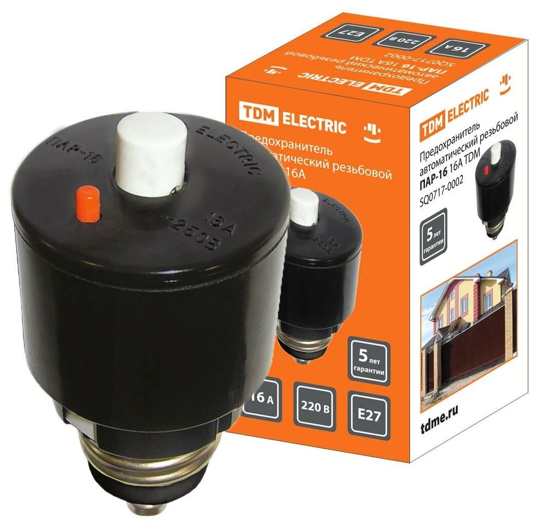 TDM предохранитель ПАР-16А E27 авт. (10!) SQ0717-0002