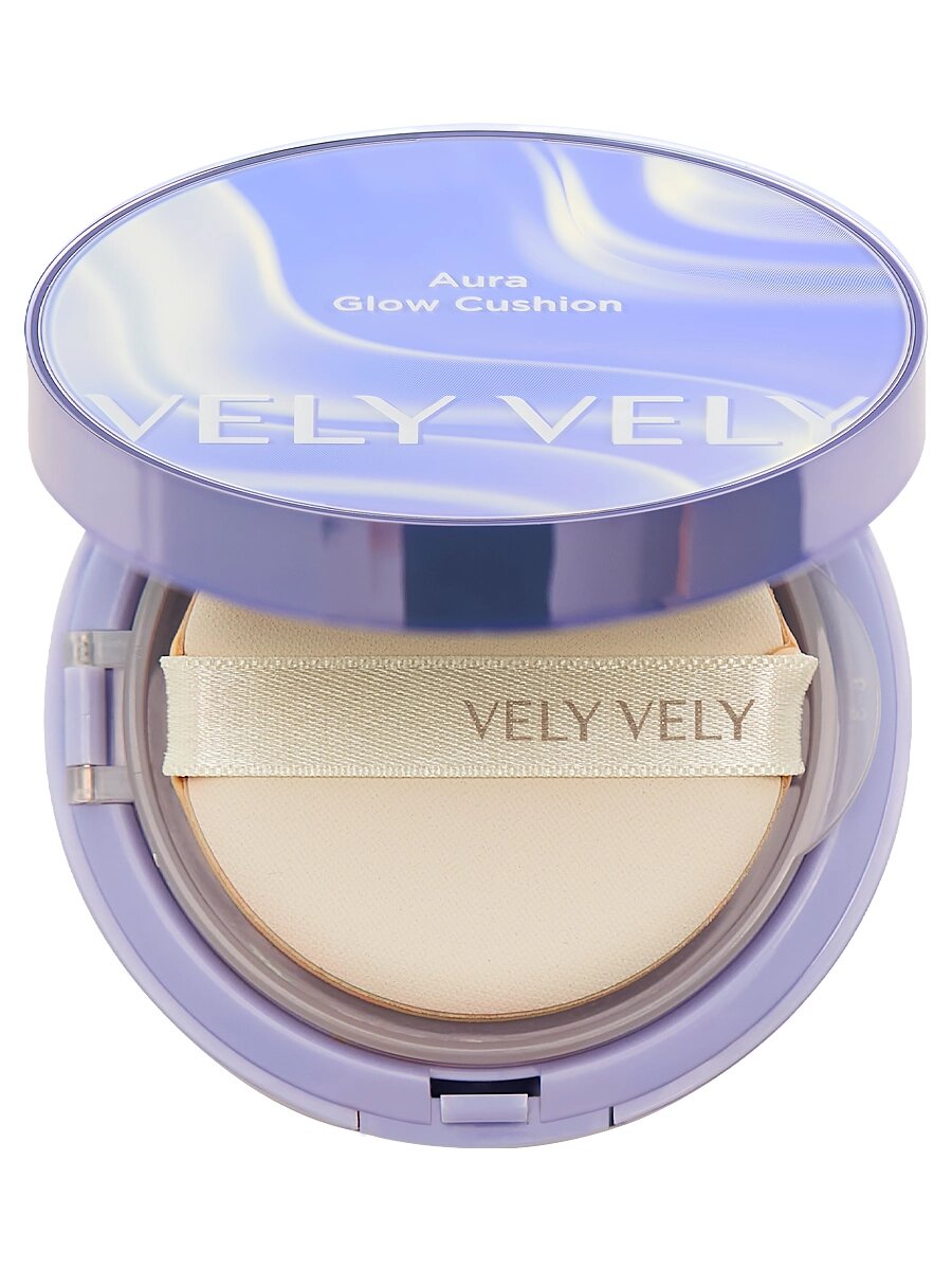 Увлажняющий кушон с сияющим финишем – 21 светлый Vely Vely Aura Glow Cushion – 21 Light 15 гр