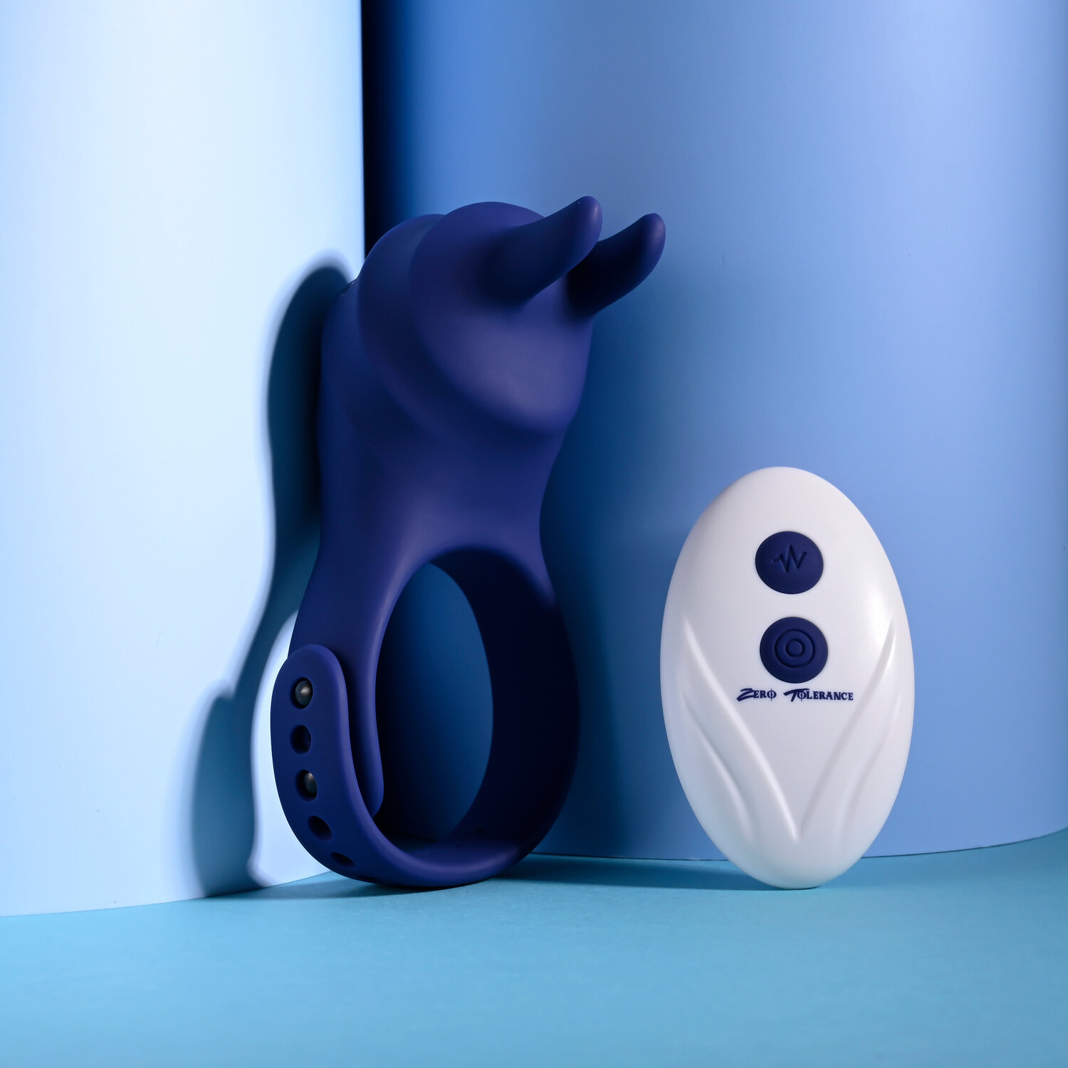 Эрекционное вибро-кольцо с клиторальной подушечкой и пультом ДУ Adjustable Fun Ring